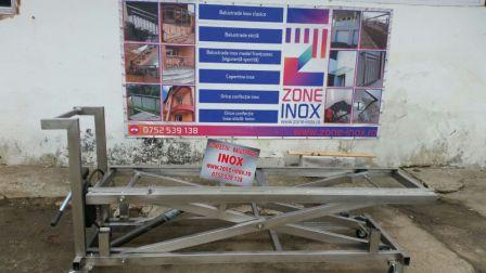 www.zone-inox.ro carucior mortuar-elevator mortuar cu colindru si pompa hidraulica
